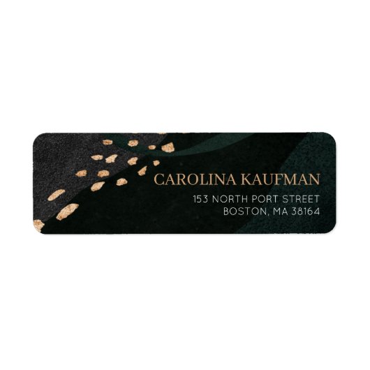 Metallic Geode Return Address Etiket (Voorkant)