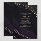 Metallic Geode Vrijgezellenfeest Kaart (Voorkant / Achterkant)