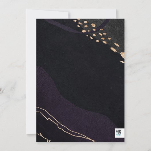 Metallic Geode Wedding Kaart (Achterkant)