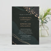 Metallic Geode Wedding Kaart (Staand voorkant)