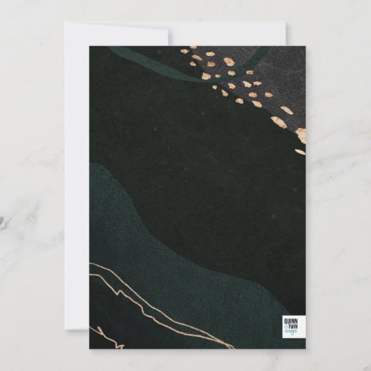 Metallic Geode Wedding Kaart (Achterkant)