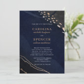 Metallic Geode Wedding Kaart (Staand voorkant)