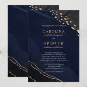 Metallic Geode Wedding Kaart (Voorkant / Achterkant)