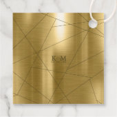 Metallic geometric Bedankt Gold ID648 Bedankjes Labels (Achterkant)