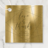 Metallic geometric Bedankt Gold ID648 Bedankjes Labels (Voorkant)