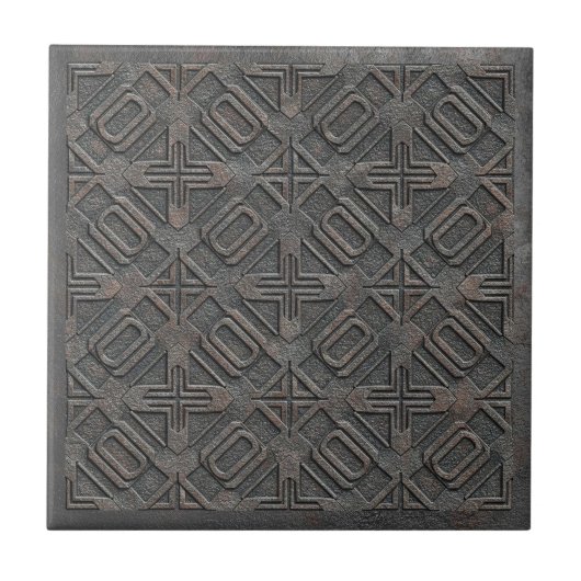 Metallic Geometric Cast Iron #7 ID1227 Tegeltje (Voorkant)