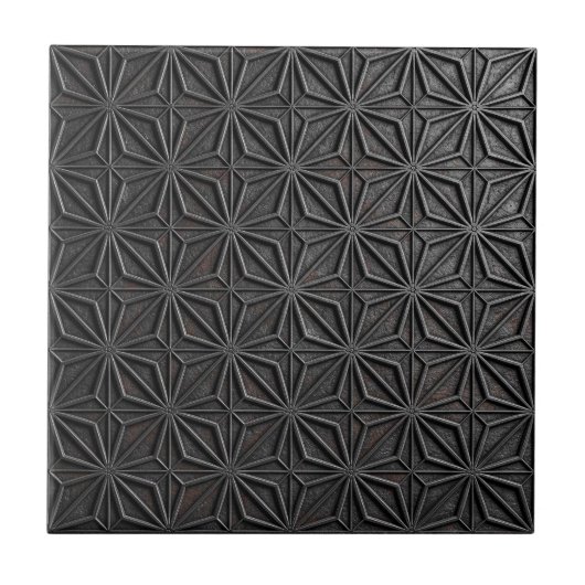 Metallic Geometric Starburst Cast Iron #6 ID1227 Tegeltje (Voorkant)