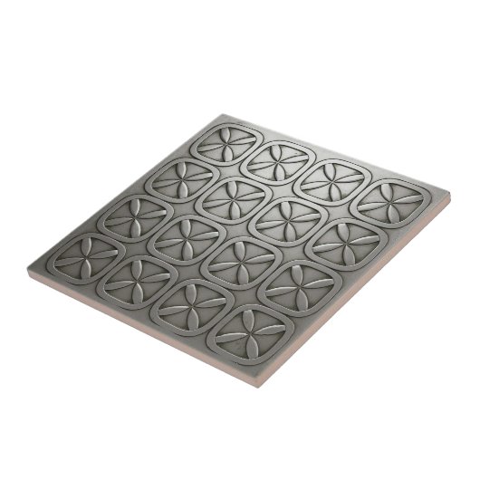 Metallic Geometric Tarnished Silver #5 ID1227 Tegeltje (Zijkant)