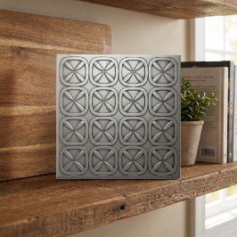 Metallic Geometric Tarnished Silver #5 ID1227 Tegeltje