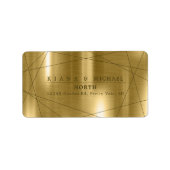Metallic Geometric Wedding Gold ID648 Etiket (Voorkant)