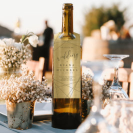 Metallic Geometric Wedding Gold ID648 Flessenhanger