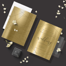 Metallic Geometric Wedding Gold ID648