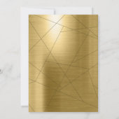 Metallic Geometric Wedding Gold ID648 Kaart (Achterkant)