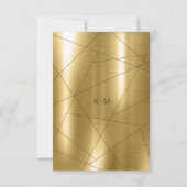 Metallic Geometric Wedding Gold ID648 Save The Date (Achterkant)