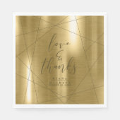 Metallic Geometric Wedding Gold ID648 Servet (Voorkant)
