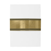 Metallic Geometric Wedding Gold ID648 Uitnodigingen Wikkel (Achterkant Voorbeeld)
