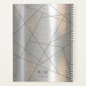 Metallic Geometric Wedding Plans Silver/Blk ID648 Planner (Achterkant)