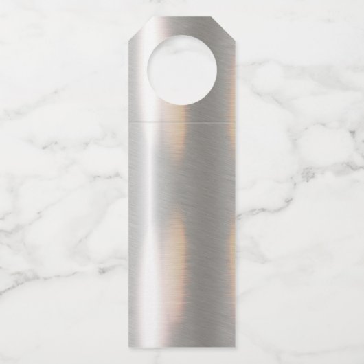 Metallic Geometric Wedding Silver/Black ID648 Flessenhanger (Achterkant)