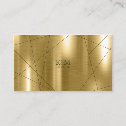 Metallic Geometric Wishing Well Gold ID648 Informatiekaartje (Achterkant)