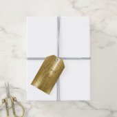 Metallic Geometrisch Dank Je Wel Goud ID648 Cadeaulabel (Met Touw)