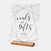 Metallic geometrische Kaarten & Gifts Silver ID648 Acryl Bord (Hoek)