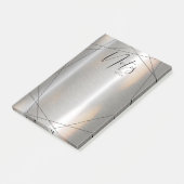 Metallic geometrische notities Silver/Black ID648 Post-it® Notes (Schuin)