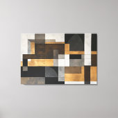 Metallic Geometry Golden Balance Canvas Afdruk (Voorkant)