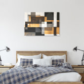 Metallic Geometry Golden Balance Canvas Afdruk (Insitu (Slaapkamer))