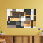 Metallic Geometry Golden Balance Canvas Afdruk (Insitu (Woonkamer))