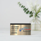 Metallic | Gestileerde auto Logo Visitekaartje (Staand voorkant)