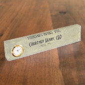 Metallic gips interieur ontwerper naambordje (Zijkant)