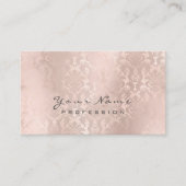 Metallic Glam Blush Roos Gold Skinny Damask Visitekaartje (Voorkant)
