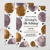 Metallic Glam Roze Rose Gouden Ballonnen Verjaarda Kaart (Voorkant / Achterkant)