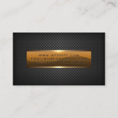 Metallic glanzend banner | Geperforeerd vlees Visitekaartje (Achterkant)