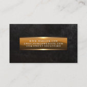 Metallic glanzende banner | Zwarte textuur Visitekaartje (Achterkant)