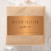 Metallic glanzende gradiënt koper notitieboeken la etiket (Insitu)