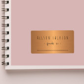 Metallic glanzende gradiënt koper notitieboeken la etiket