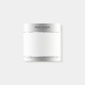 Metallic glanzende zilver-grijze achtergrond post-it® notes (Voorkant)