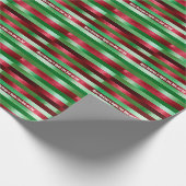 Metallic glinsterende effect aangepaste tekst Kers Cadeaupapier (Hoek)