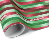 Metallic glinsterende effect aangepaste tekst Kers Cadeaupapier (Rol Hoek)