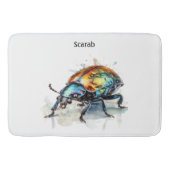 Metallic gloed scarab kever, aanpasbaar badmat (Voorkant)