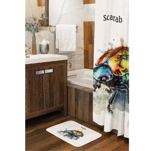 Metallic gloed scarab kever, aanpasbaar badmat