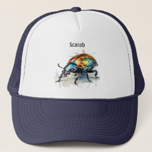 Metallic gloed scarab kever, aanpasbaar trucker pet