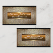 Metallic Glossy Banner | Gouden Lijnen Visitekaartje (Voorkant / Achterkant)