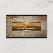 Metallic Glossy Banner | Gouden Lijnen Visitekaartje (Voorkant)