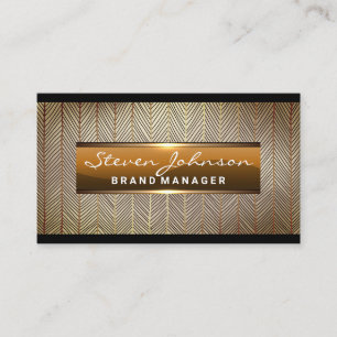 Metallic Glossy Banner   Gouden Lijnen Visitekaartje