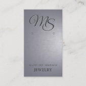 Metallic Glow Embleem Sieraden Oorbel Display Visitekaartje (Voorkant)