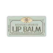 Metallic Gold 3D Framed Lip Balm Label Met Bijen (Voorkant)