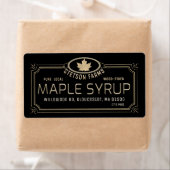 Metallic Gold 3D-omhuld Maple Syrup Gold Leaf Etiket (Insitu)
