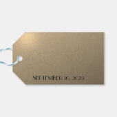 Metallic Gold 50th Wedding Jubileum Cadeaulabel (Achterkant Horizontaal)